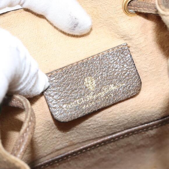 GUCCI GG Supreme Web Sherry Line Bag Pvc Beige Gold 41 02 034 - Picture 16 of 16